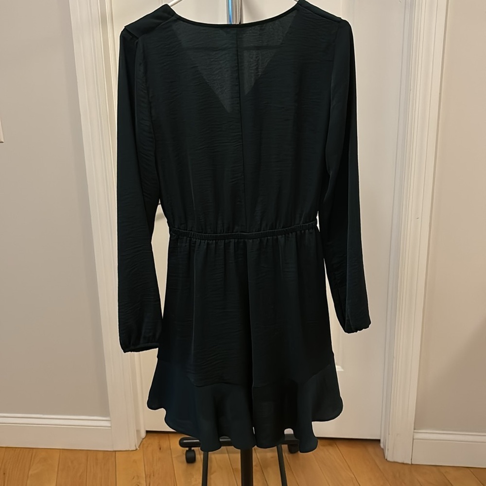 Express ruffle long sleeve mini dress - Picture 4 of 4